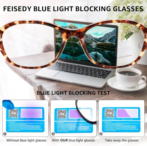 Vista 5 de FEISEDY Gafas de luz azul de moda rectangulares para mujer, marcos pequeños retro vintage, gafas de moda de los 90 cuadradas B0255