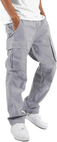 Vista 14 de LYRXXX Pantalones Cargo Casuales para Hombre Pantalones de Senderismo Pantalones de Entrenamiento Joggers Sudaderas para Hombres