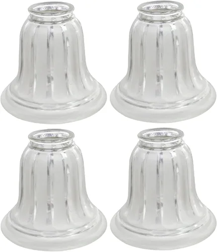 Vista 11 de Aspen Creative 23178-65-4 Pantalla de vidrio de repuesto para ventilador de techo con forma de campana de alabastro transicional, ajuste de 2-1/8
