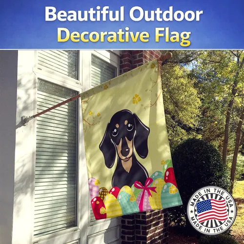 Vista 691 de Caroline's Treasures BB1923GF Bandera decorativa para jardín con diseño de Border Collie, para caza de huevos de Pascua, para jardín, jardín, patio