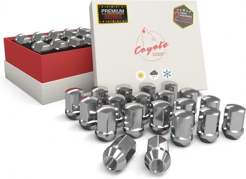 Vista 8 de Wheel Accessories Parts 20 piezas de tuercas de llanta M14x1.5, rosca de 14x1.5, tuerca de seguridad tipo bellota, 1.4" de largo, negras Negro