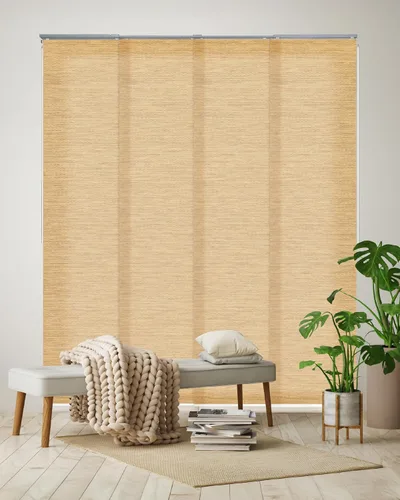 Vista 12 de GoDear Design - Persianas verticales ajustables para puertas corredizas, riel extensible de 45.8 a 86 pulgadas de ancho, cortinas de panel
