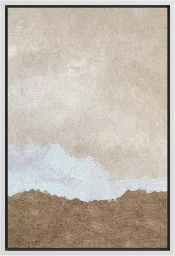 Vista 31 de SIGNFORD Lienzo enmarcado para pared, acuarela pastel, rosa, puesta de sol, nube, naturaleza, ilustraciones de área silvestre, arte moderno