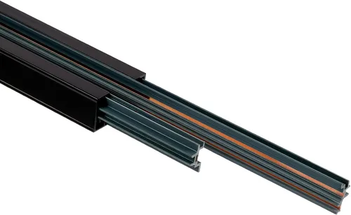 Vista 5 de Rieles de iluminación de riel H 3.3FT Circuito único 120V con 2 tapas finales en (negro) Material: All aluminum&Function: Can be cut