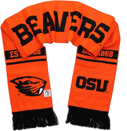 Vista 2 de Tradition Scarves Bufanda Oregon State Beavers - OSU 2017 tejido naranja brillante