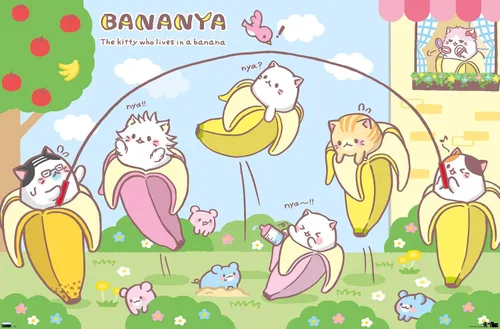 Vista 9 de Trends International Bananya - Póster de pared con cuerda de saltar