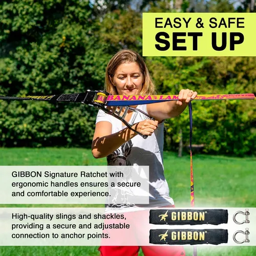 Vista 6 de Gibbon Banana Lama Treewear Set Slackline, XL