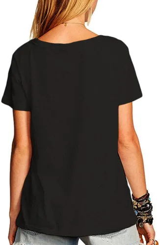 Vista 2 de Romastory playera manga corta de verano informal y holgada con estampa para mujer