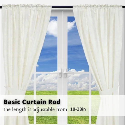 Vista 3 de Yafa Home Fashion Herramientas de barra de cortina ajustables estándar estándar resistentes incluidas
