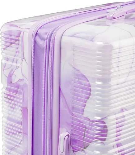 Vista 4 de Vacay Spotlight Clear Collections - Equipaje de rueda giratoria extensible y duro juego de 2 piezas 2028 campos de lavanda 2-Piece Set 2028