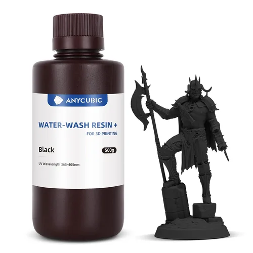 Vista 11 de ANYCUBIC Resina de impresora 3D lavable al agua 2.0, resina 3D de alta precisión de 405 nm, resina de fotopolímero de baja contracción para Gris
