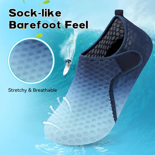 Vista 3 de Scurtain Zapatos de agua descalzos para mujeres y hombres, calcetines acuáticos de secado rápido para la playa, sandalias de verano