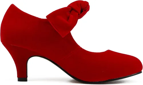 Vista 6 de LIURUIJIA Zapatos de tacón Mary Jane para mujer, con puntera redonda, tacón bajo, correa de tobillo, vestido de boda, fiesta de noche