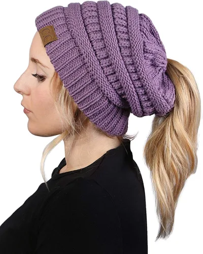 Vista 176 de Funky Junque - Gorro para mujer con ranura para cola de caballo