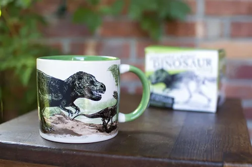 Vista 2 de Taza de café de cerámica PG blanco clásico STYLE27., Estándar, Verde/Blanco