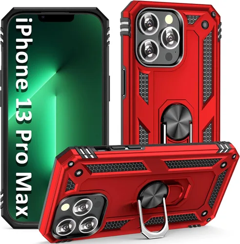Vista 7 de ADDIT Funda para iPhone 13 Mini iPhone 13 Mini, con soporte de anillo, soporte magnético para automóvil, grado militar, resistente, para iPhone 13