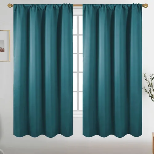 Vista 31 de Diraysid Cortinas opacas beige para dormitorio y sala de estar, cortinas con aislamiento térmico para oscurecer la habitación, 42 x 63 pulgadas, 2