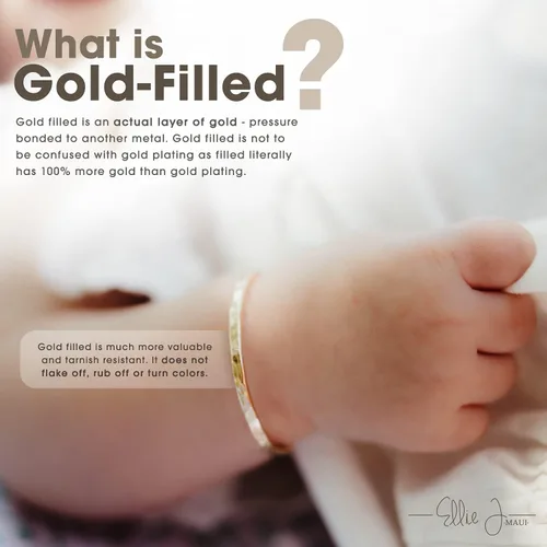 Vista 7 de Ellie J Maui Brazalete para Bebé (Oro Amarillo de 14K Relleno, Oro Rosa Relleno y Plata)