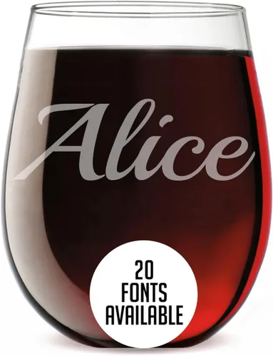 Vista 17 de Copa de vino grabada para el día de la madre, grabado para el Día de la Madre, regalos personalizados para mamá, regalos únicos personalizados