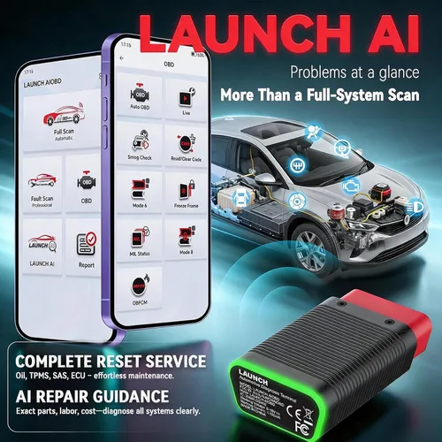 Vista 3 de Escáner del LANZAMIENTO AIOBD Bluetooth OBD2, herramienta de diagnóstico