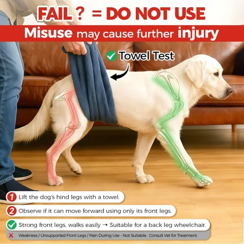 Vista 2 de Silla de ruedas para perros para patas traseras, silla de ruedas para perros pequeños a medianos, carritos ajustables para perros con ruedas