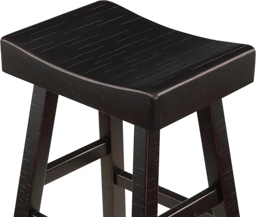Vista 7 de Juego de mesa de bar Lexicon para 3, juego de mesa pequeña de cocina, mesa de isla de cocina con 3 taburetes de bar de silla de montar, juego