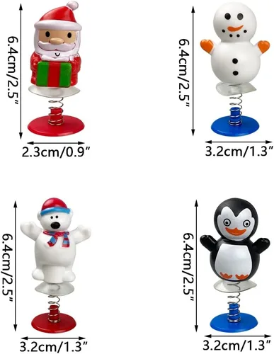 Vista 6 de 24 PIEZAS Juguetes Saltarines de Navidad para Niños Niños Niñas Rellenos de Calcetas Navideñas, Favores de Fiesta, Regalos