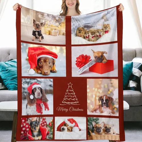 Vista 18 de Las mantas personalizadas con imágenes de collage son una manta personalizada para niños, adultos, familia, recuerdo, 35.4 x 27.6 pulgadas