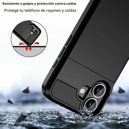 Vista 6 de Vofolen Funda para iPhone 16 con tarjetero y cartera