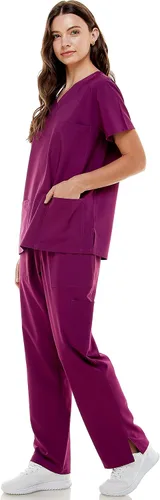 Vista 3 de MEDPIA Scrub Sets for Women and Man Medical Nursing Uniform Pants 4-Way Stretch & 8-Pocket