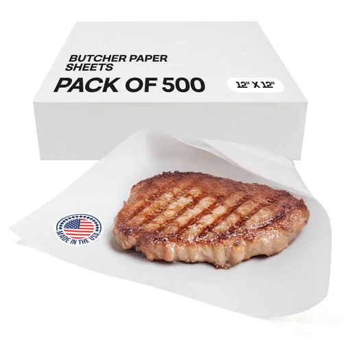 Vista 19 de Papel de carnicero negro de 18 x 2160 pulgadas (180 pies) – Rollo de papel de carnicero natural hecho en Estados Unidos para carne y pescado, sin