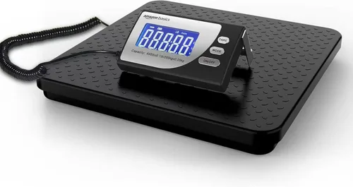 Vista 9 de Amazon Basics Báscula postal digital, adaptador de CA, capacidad de 65 lb, precisión de 0.1 oz, negra
