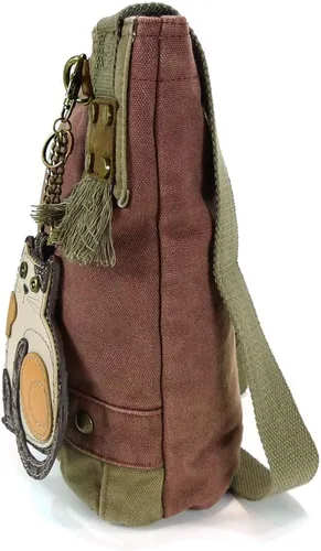 Vista 5 de Chala Bolso Parche Crossbody HORSE Malva Púrpura Violeta Bolso Lona, Púrpura