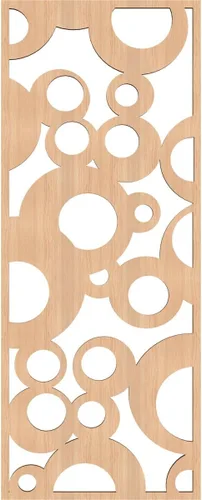 Vista 4 de 9 3/8"W x 24 3/8"H x 1/4"T Farwell Decorativos Paneles de Pared de Madera Calado, Hickory