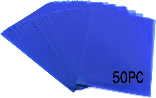 Vista 2 de YESON Bolsas de celofán transparentes para golosinas de celofán, bolsa de plástico para celofán, bolsa de plástico azul de 6 x 9 pulgadas, paquete