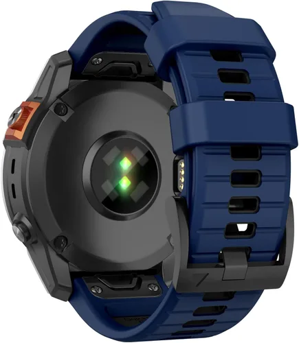 Vista 12 de Compatible con Fenix 7X Band, correa de reloj de silicona de fácil ajuste de 1.024 in para Garmin Fenix 5X/5X Plus/6X/6X Pro/7X Pro/3/3 HR