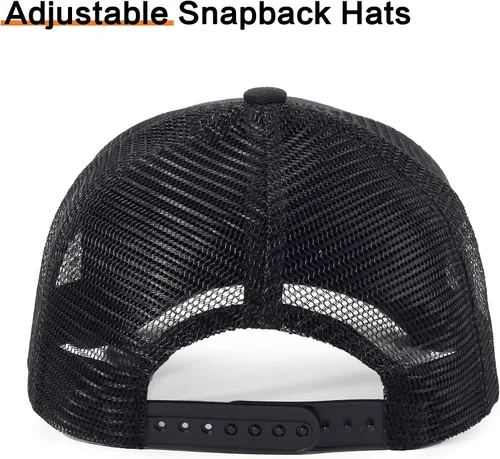 Vista 3 de Gorra de béisbol bordada ajustable para hombre, gorra de béisbol bordada con malla transpirable, parche cuadrado, gorras para mujer