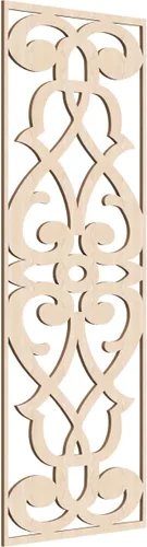 Vista 67 de 9 3/8"W x 24 3/8"H x 1/4"T Bellaire Decorativos Paneles de pared de madera calado, abedul