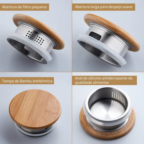 Vista 4 de Tetera grande de vidrio con infusor, apta para estufa, vidrio de borosilicato grueso resistente al calor, 68 onzas líquidas, hervidor de té