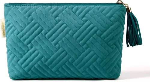 Vista 31 de BAGSMART Pequeña bolsa de maquillaje, neceser portátil esponjoso con cierre de cremallera con encanto, organizador de viaje resistente al agua