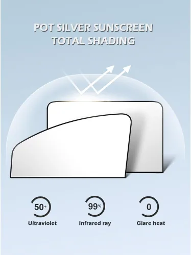 Vista 4 de Parasol magnético para ventana de coche - Totalmente opaco para bloquear rayos UV y protección de privacidad con protector solar para ventana