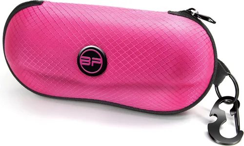 Vista 14 de BLUPOND Estuche para gafas de sol con carcasa semirrígida de EVA con gancho colgante de metal y clip de cinturón para almacenamiento de gafas de sol