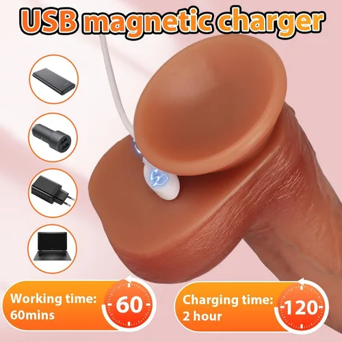 Vista 5 de Consolador - Consolador de juguete realista para mujer, gran silicona similar a la piel, herramientas para adultos con fuerte ventosa para jugar