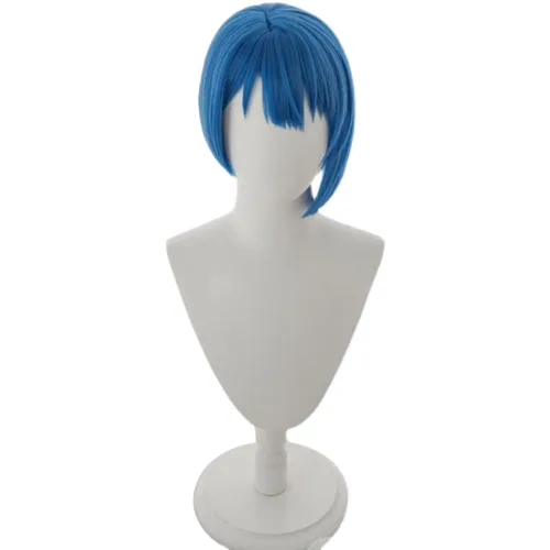 Vista 10 de Peluca Cosplay Negro Púrpura y Azul Claro 10.2 in Lindo Anime Halloween