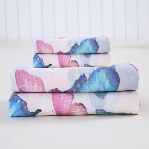 Vista 7 de SDIII Sábana bajera ajustable de mariposa colorida con 2 fundas de almohada, bolsillo profundo, microfibra suave, tamaño individual, para niños