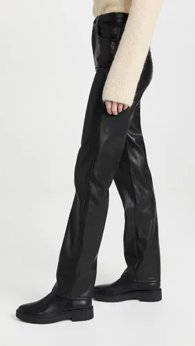 Vista 4 de Pistola Denim Pantalones rectos Cassie de tiro alto para mujer