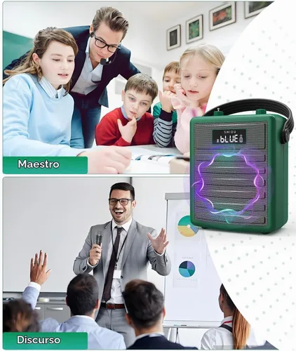 Vista 5 de SHIDU Amplificador de voz inalámbrico de 40W para profesores con micrófonos