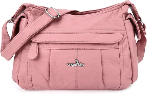 Vista 16 de Angel Kiss Bolsos cruzados para mujer, bolsos de hombro y monederos medianos de piel sintética Ladies, Medium, Faux Leather