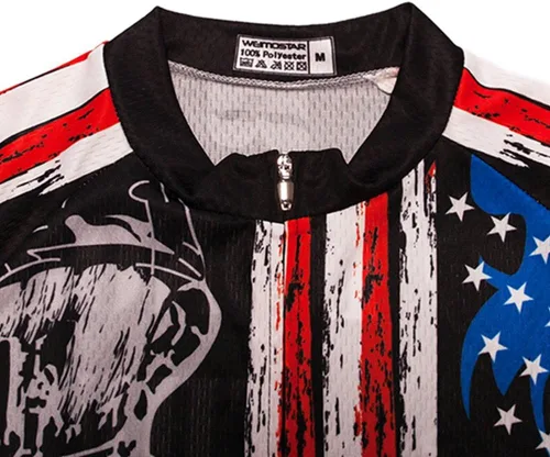 Vista 3 de Weimostar Camiseta de ciclismo de manga corta para hombre, transpirable, con bolsillos