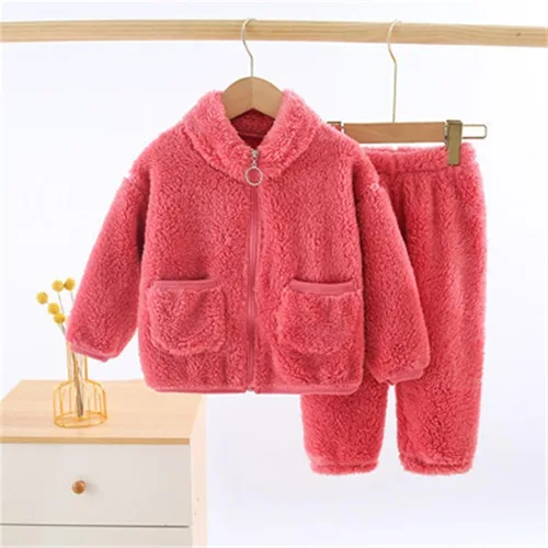 Vista 4 de Conjunto de 2 piezas de camiseta de manga larga para niña, traje de algodón suave, cuello redondo, manga larga, trajes de bebé